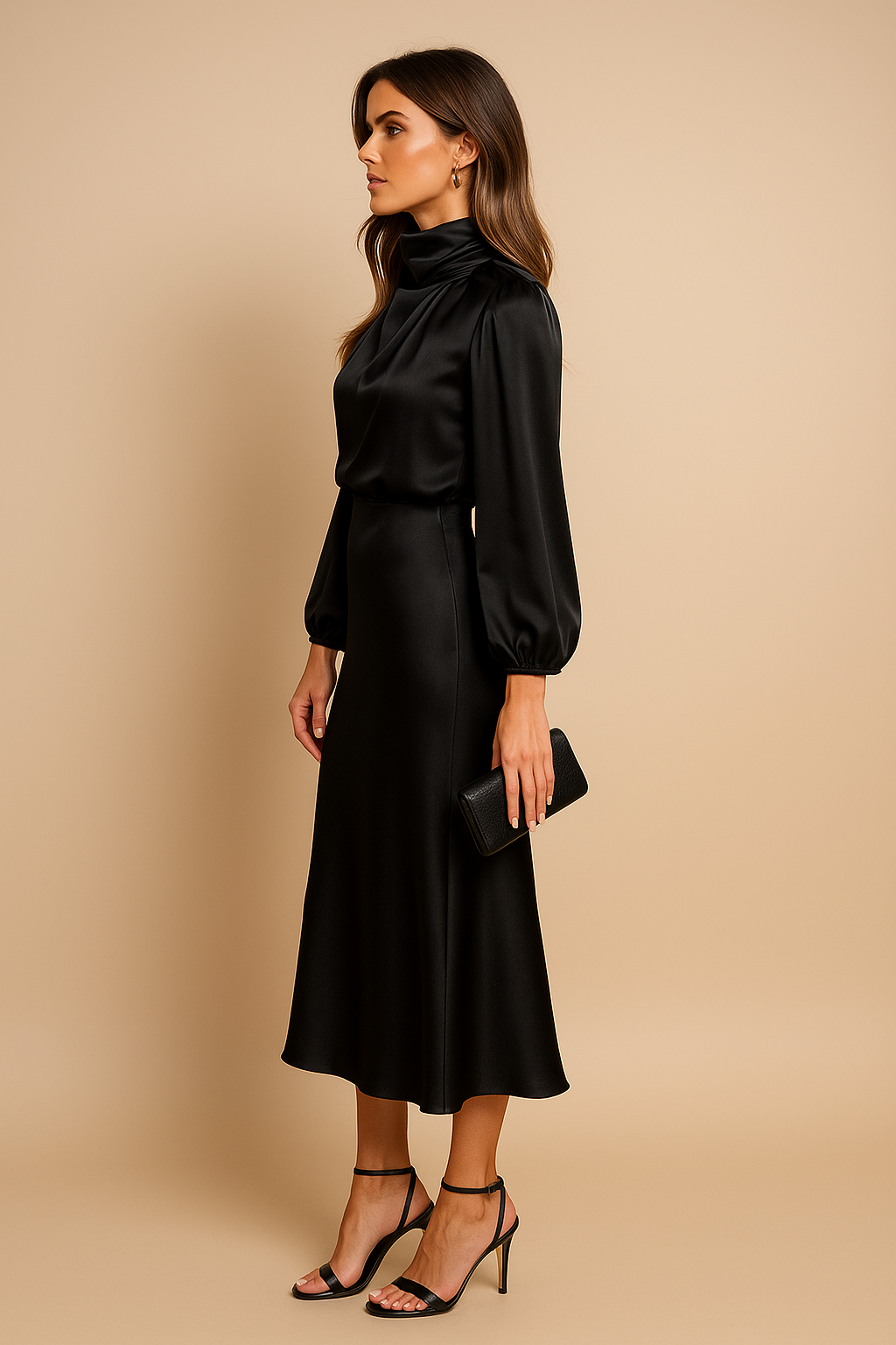 Jasmine | Women’s High Neck Midi Dress Style