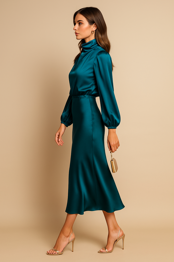 Jasmine | Women’s High Neck Midi Dress Style