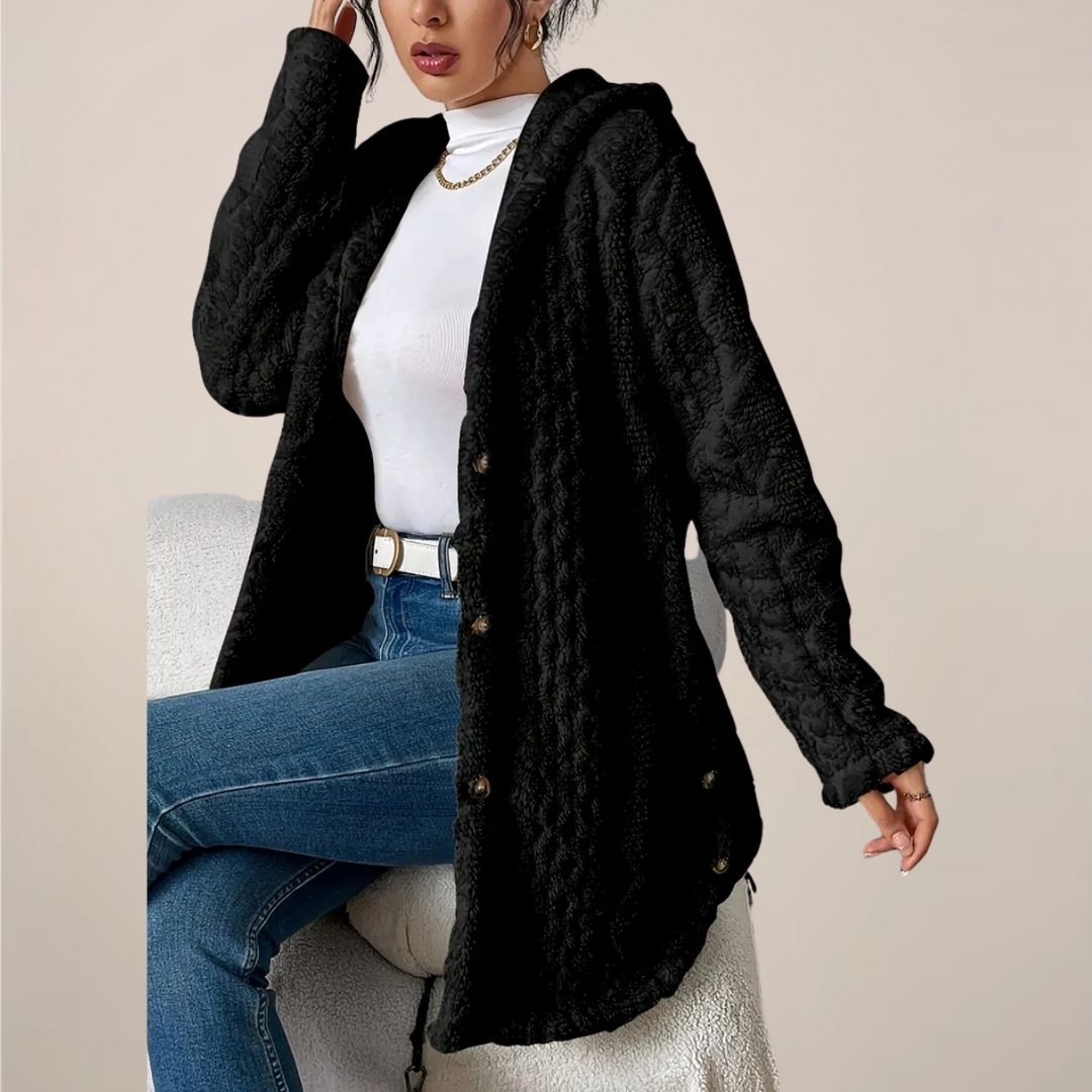 Margaret | Women Spring Textured Hooded Cardigan