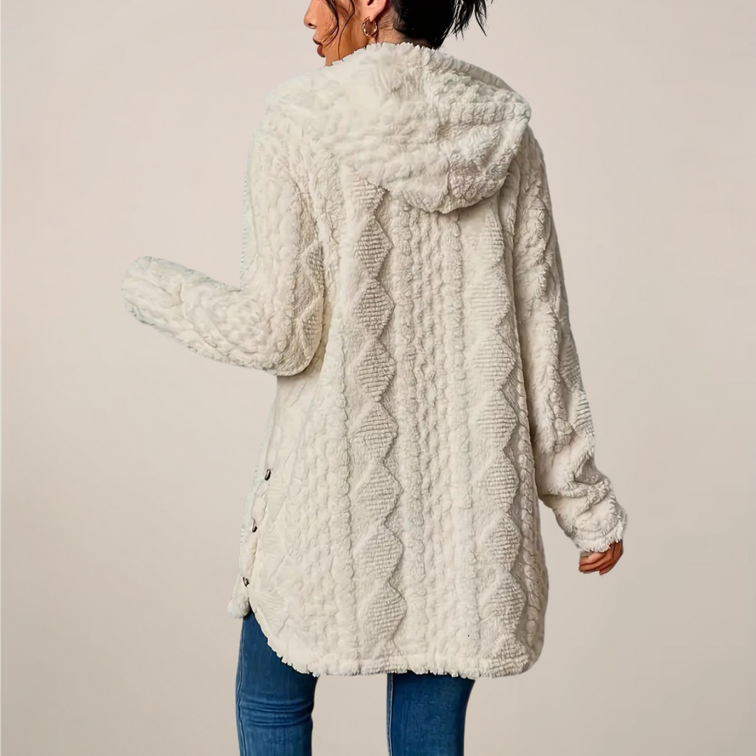 Margaret | Women Spring Textured Hooded Cardigan