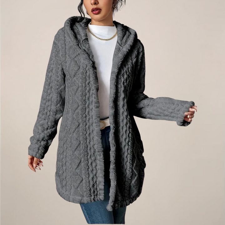 Margaret | Women Spring Textured Hooded Cardigan