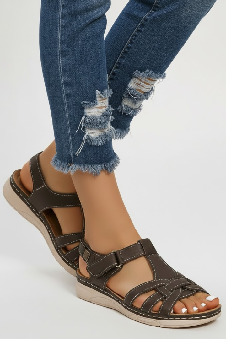 Grace | Women’s Retro Strap Sandals with Buckle Fastening