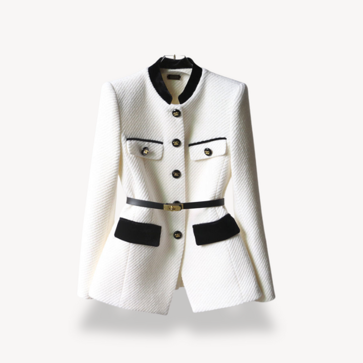 Alice | Women’s Tailored Belted Blazer Button Style