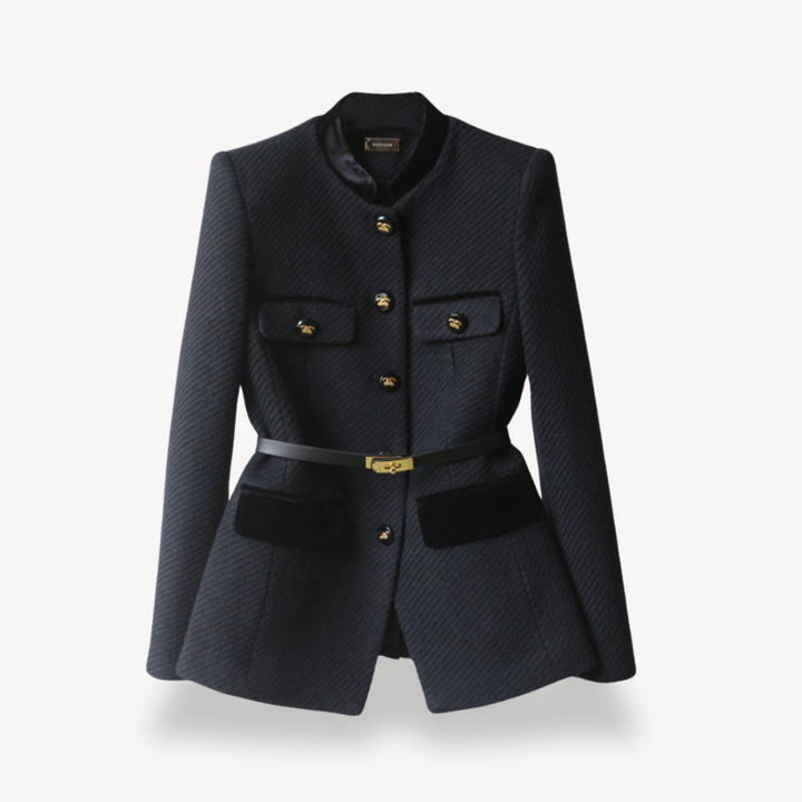Alice | Women’s Tailored Belted Blazer Button Style