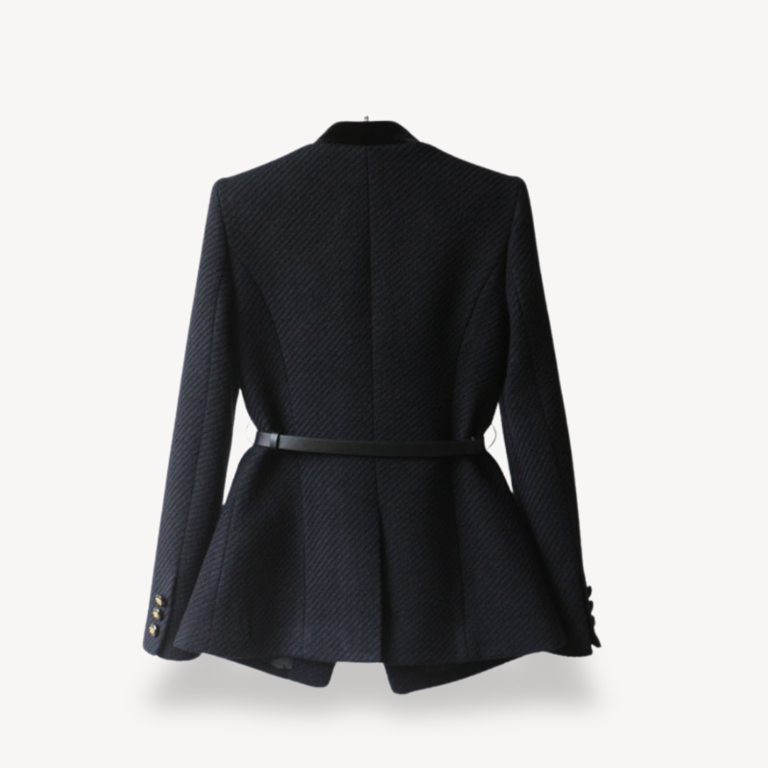 Alice | Women’s Tailored Belted Blazer Button Style