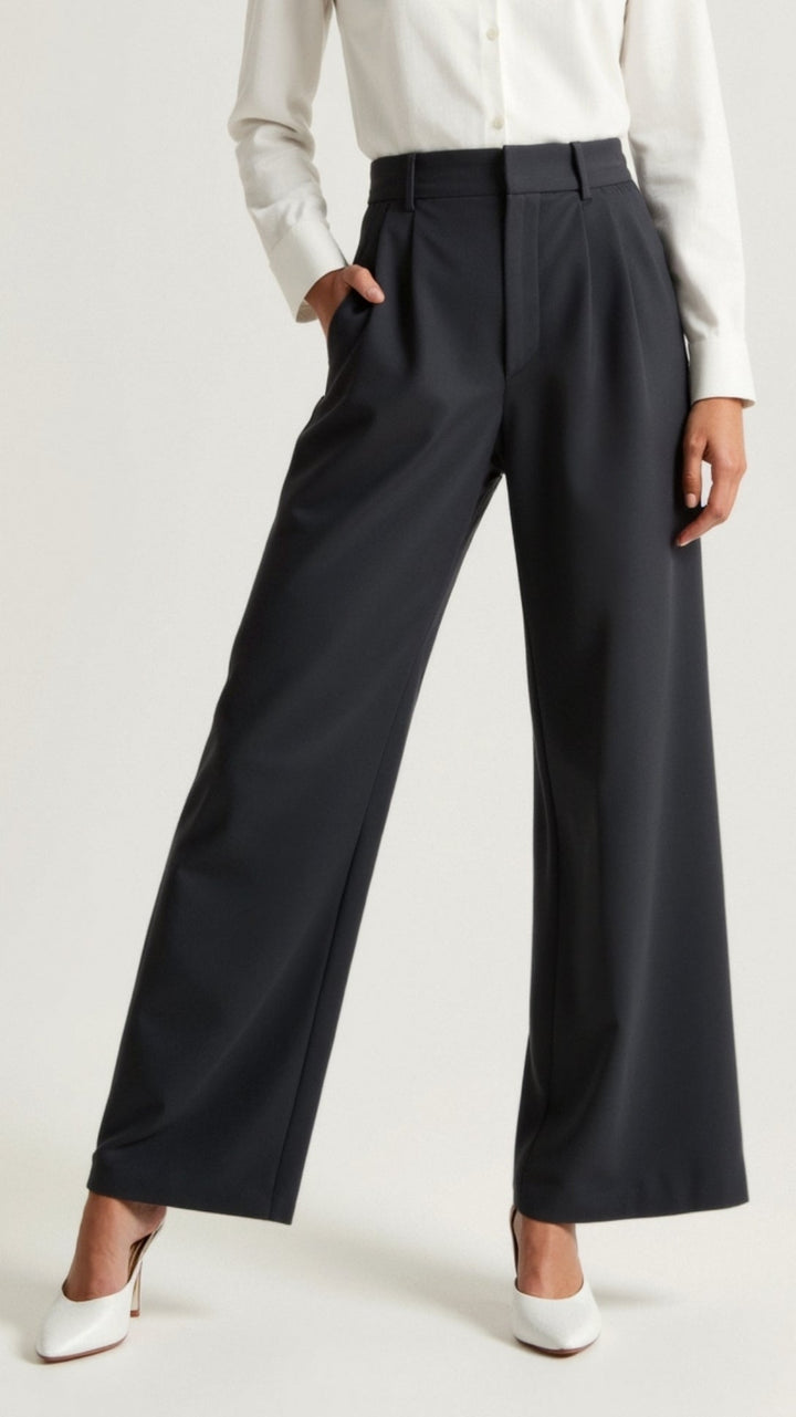Elsie | Women’s High Waisted Wide Leg Trousers