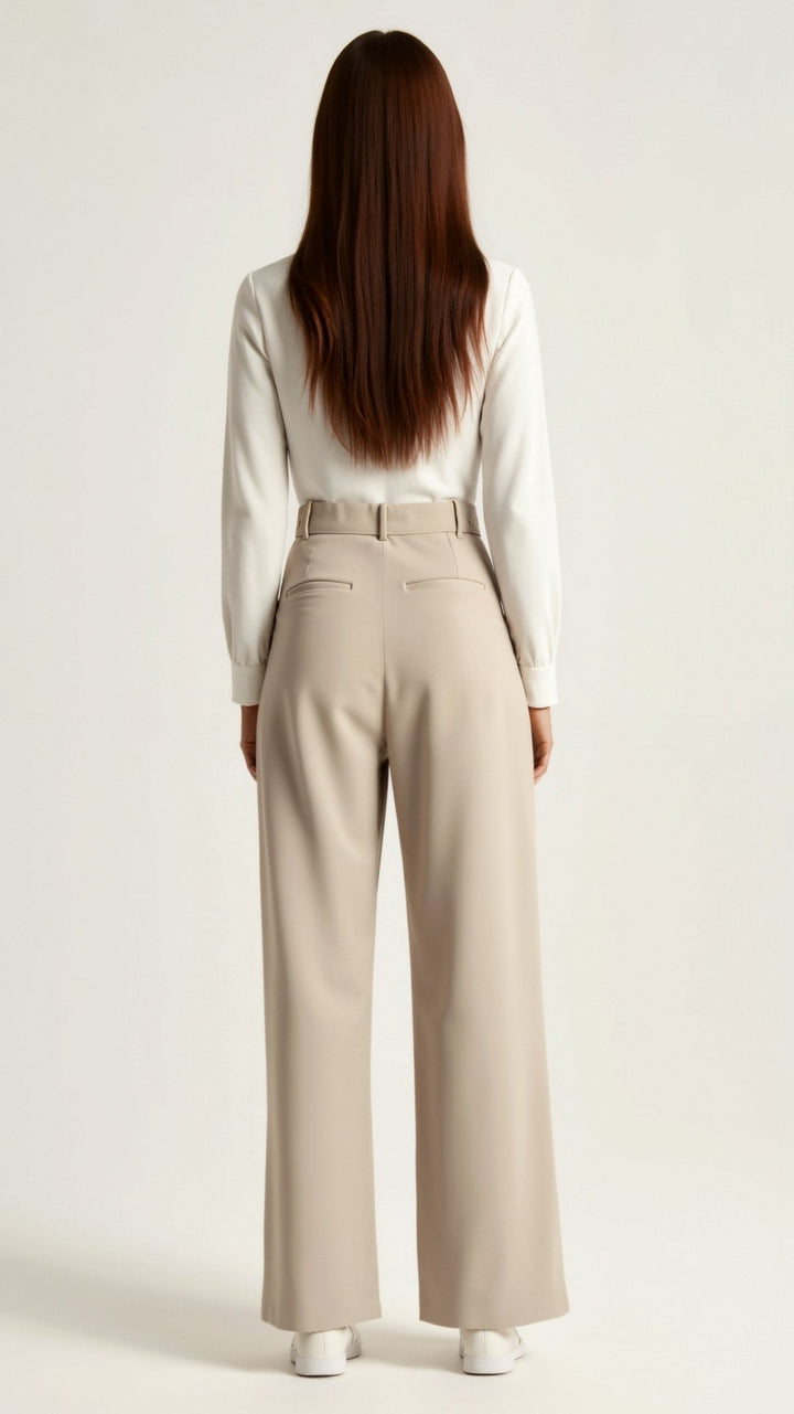 Elsie | Women’s High Waisted Wide Leg Trousers