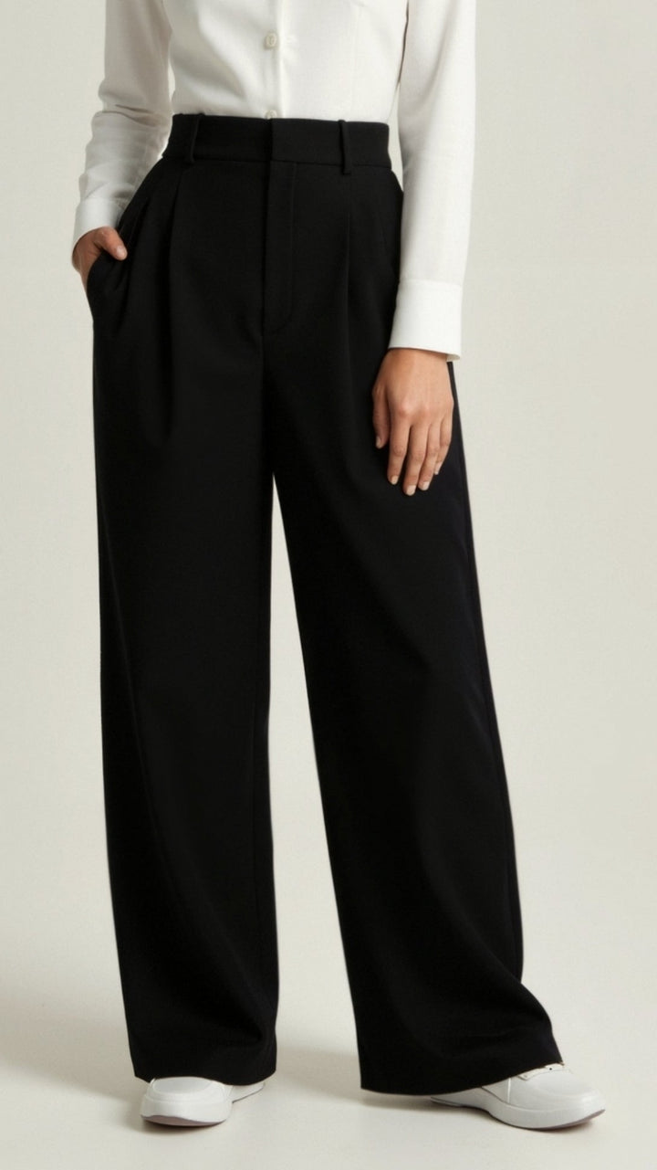 Elsie | Women’s High Waisted Wide Leg Trousers