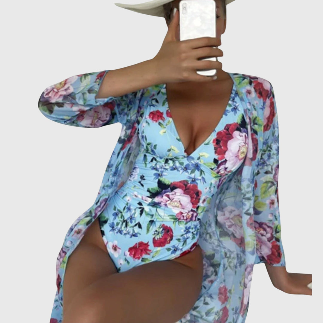 Elizabeth | Women’s Floral Print Summer Swimsuit Set