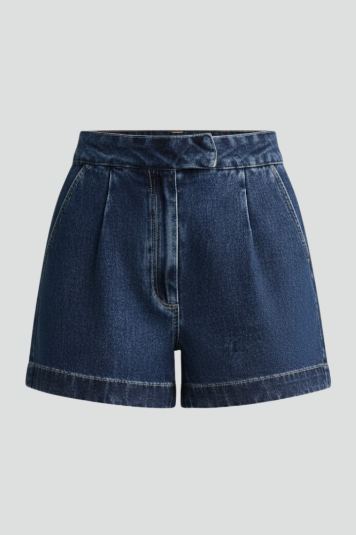 Heidi | Women’s High Waisted Shorts Rolled Hem