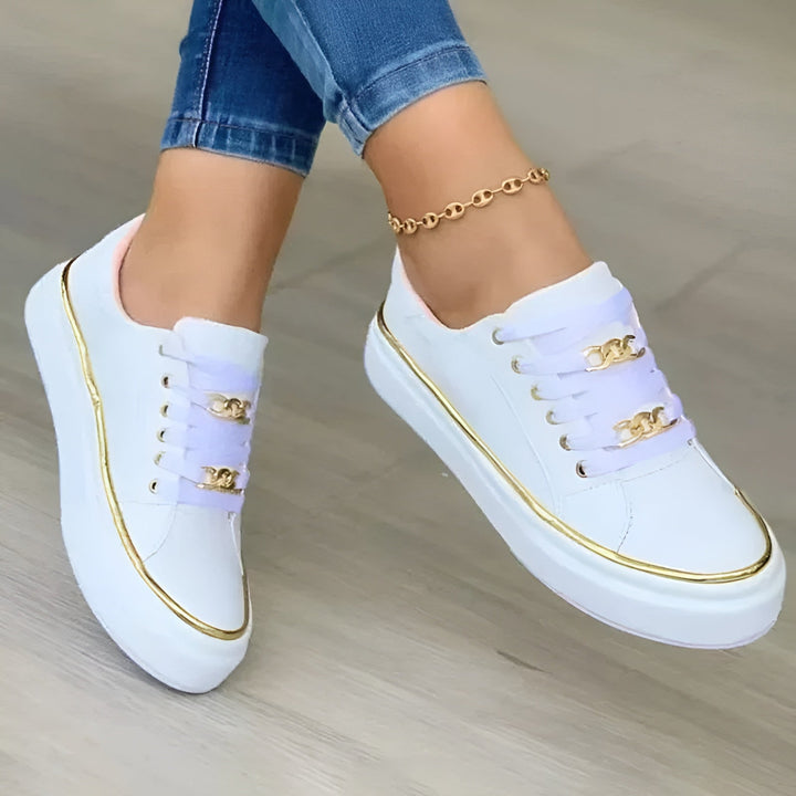 Georgia | Womens Platform Lace Up Sneakers