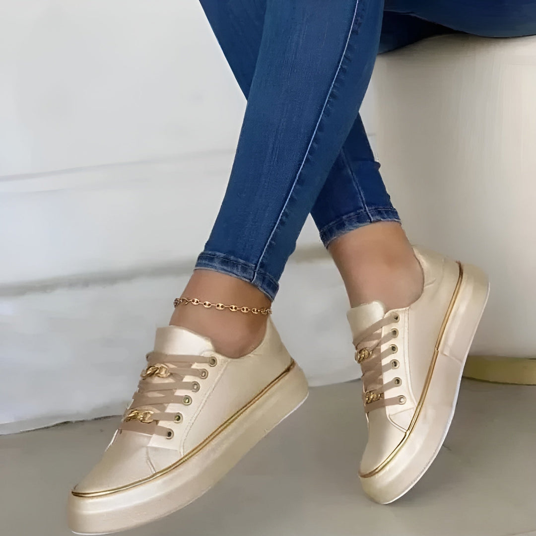 Georgia | Womens Platform Lace Up Sneakers