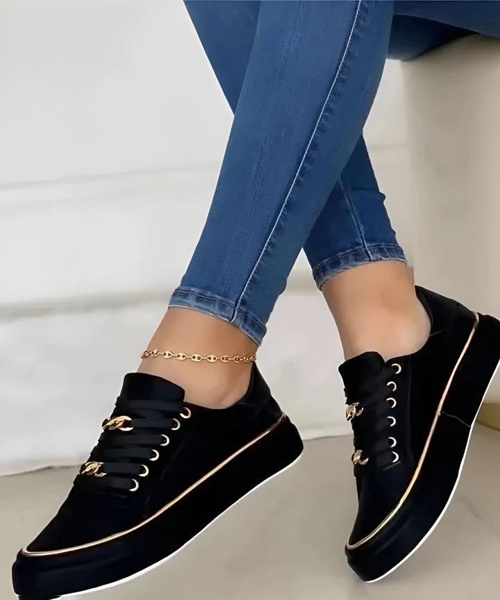 Georgia | Womens Platform Lace Up Sneakers