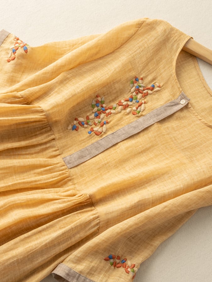 Evelyn | Women’s Summer Embroidered Ethnic Midi Dress