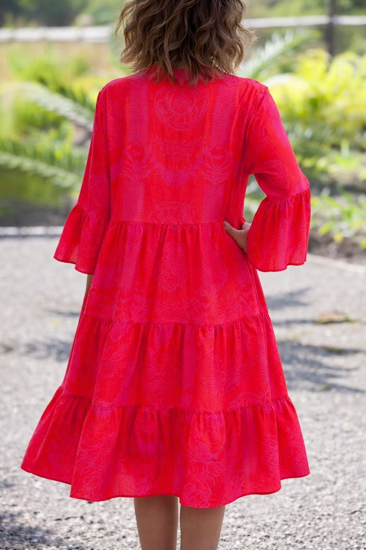 Grace | Boho Maxi Dress V-Neck Tiered Long Sleeve Flowy