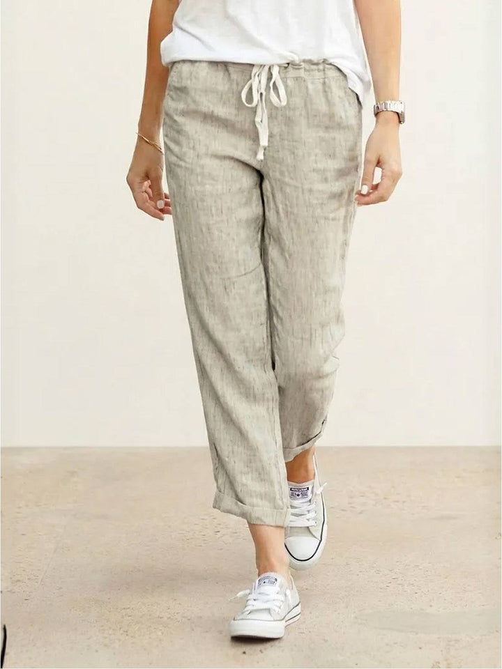 Emily | Women's Drawstring Waist Casual Slim Fit Pants