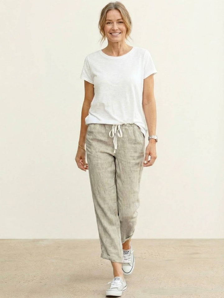 Emily | Women's Drawstring Waist Casual Slim Fit Pants