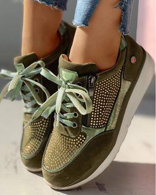 Evelyn | Womens Lace Up Platform Sneakers