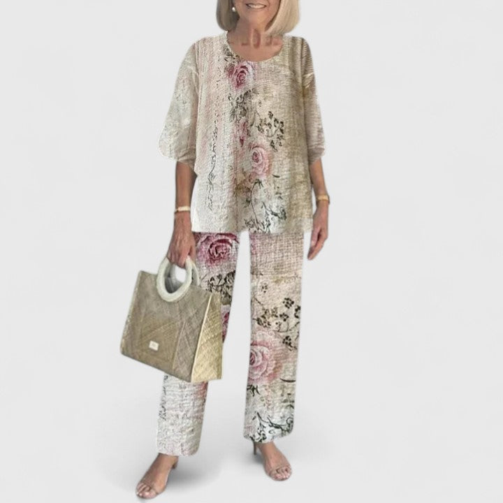 Anna | Women’s Printed Two Piece Pants Set