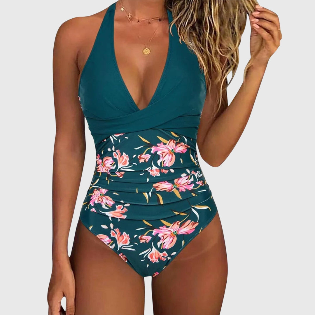 Julia | Women’s Florence V-Neck Floral Swimsuit