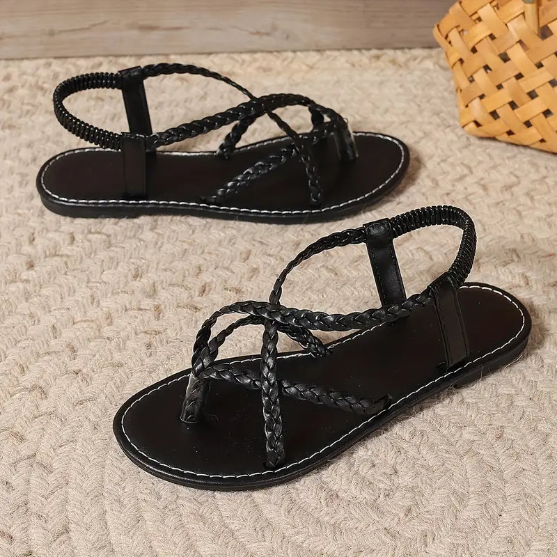 Eleanor | Women’s Spring Braided Flat Sandals