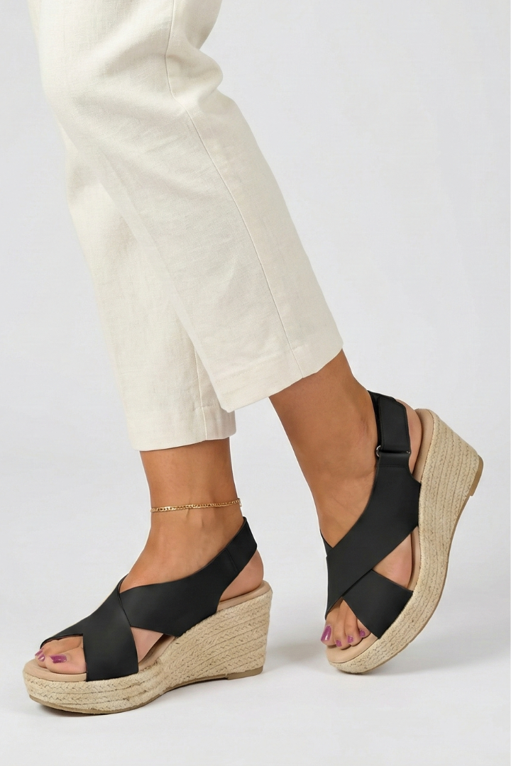 Lydia | Women’s Wedge Crossover Slingback Sandals