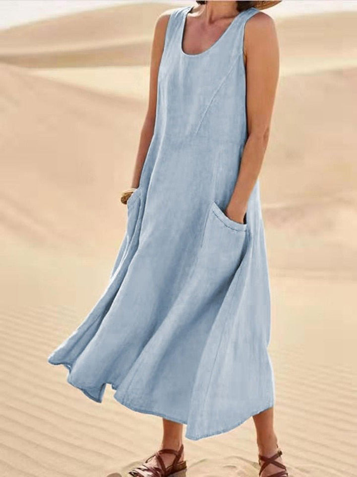 Ella | Women's Sleeveless Pocket Maxi Casual Dress