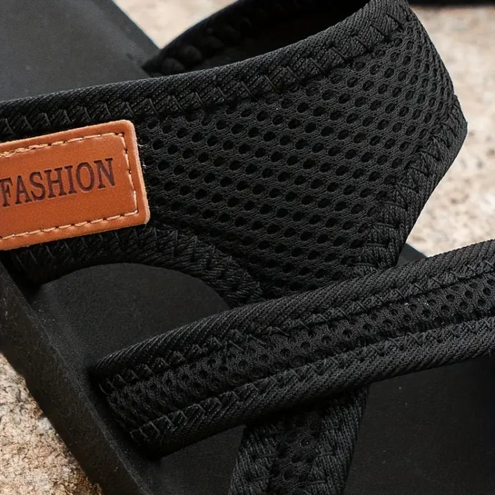 Bethany | Womens Slip On Flat Strap Sandals