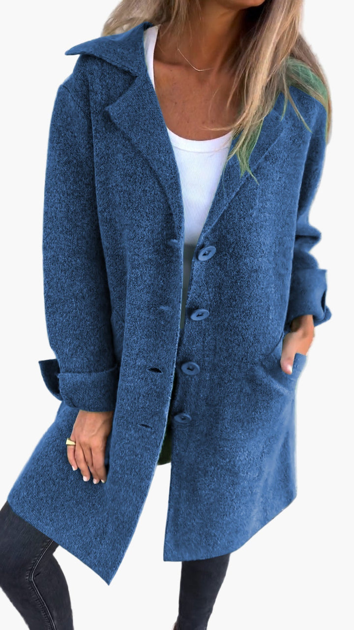 Lauren | Women’s Cozy Oversized Button-Down Trench Coat