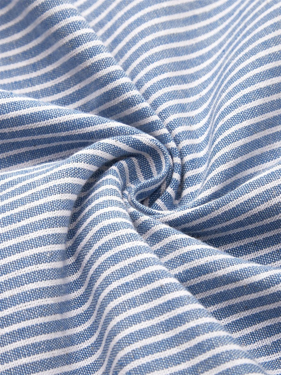 Florence | Women Striped Button Detail Midi Dress
