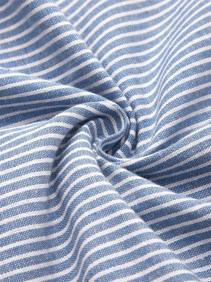 Florence | Women Striped Button Detail Midi Dress