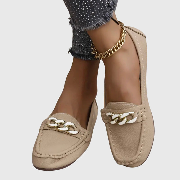 Grace | Womens Chain Detail Slip On Loafers