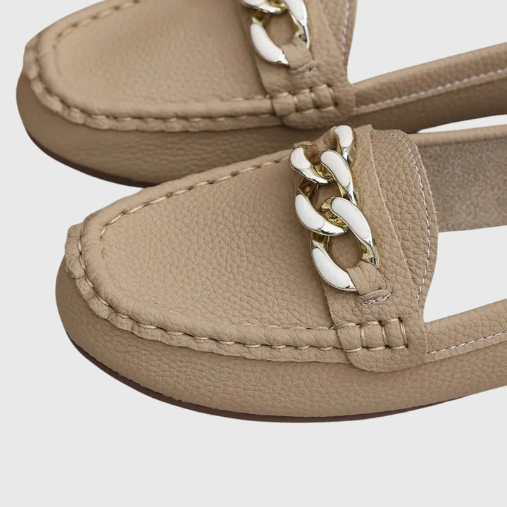 Grace | Womens Chain Detail Slip On Loafers