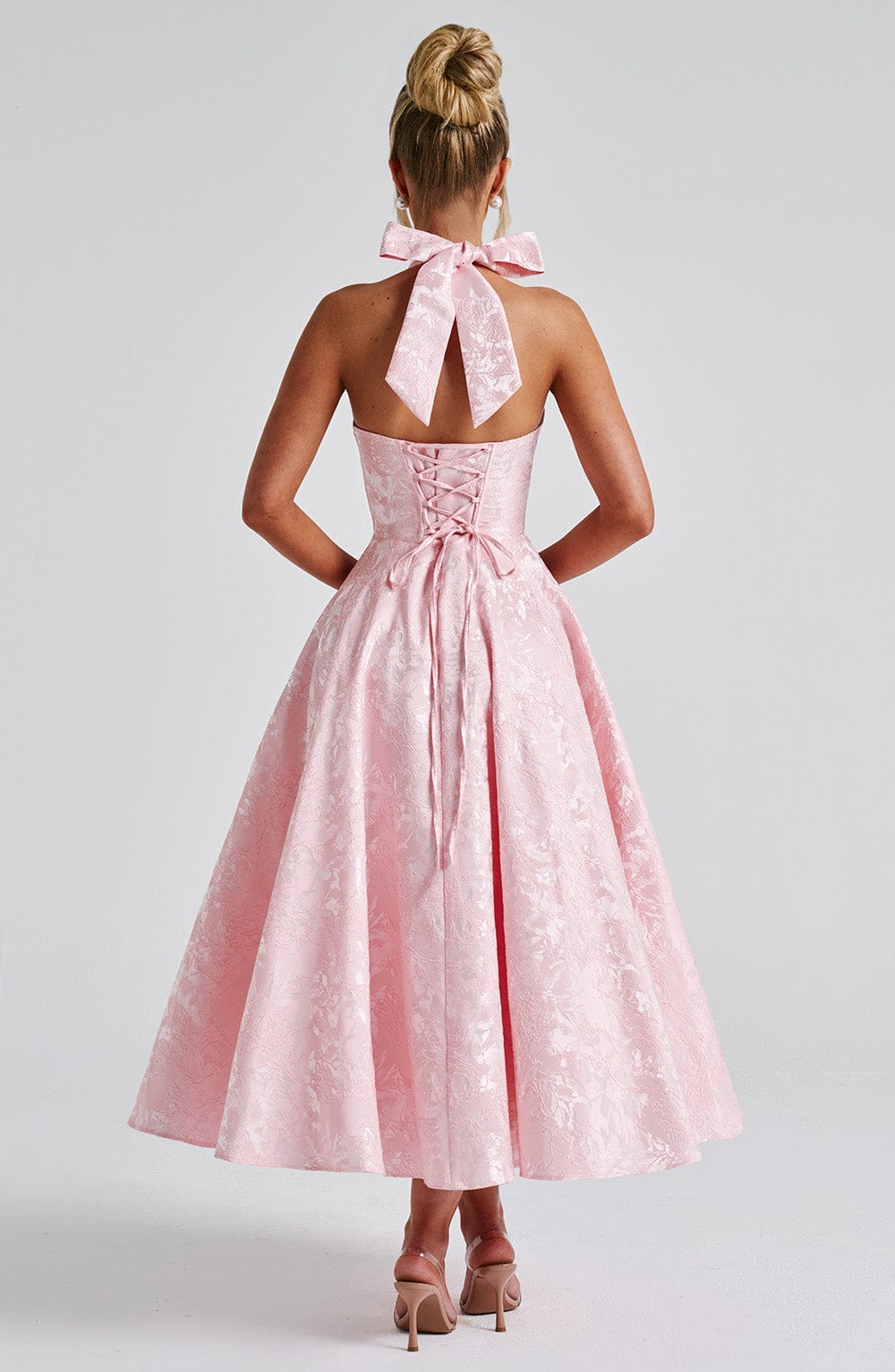 Chloe | Women’s Wedding Gues Dress Halter Midi Dress