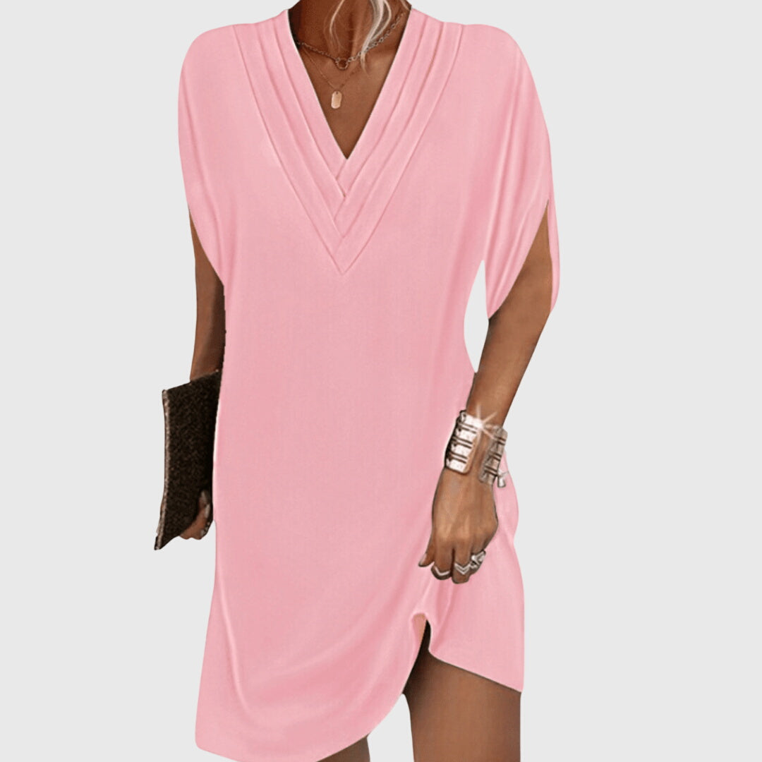 Freya | Womens V Neck Loose Mini Dress
