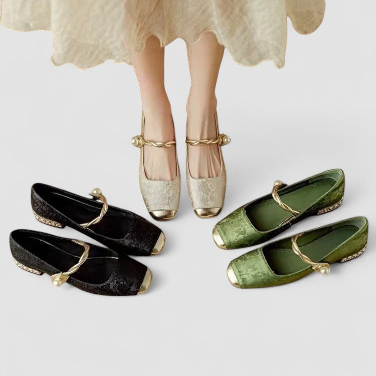 Florence | Womens Strap Detail Low Heel Shoes
