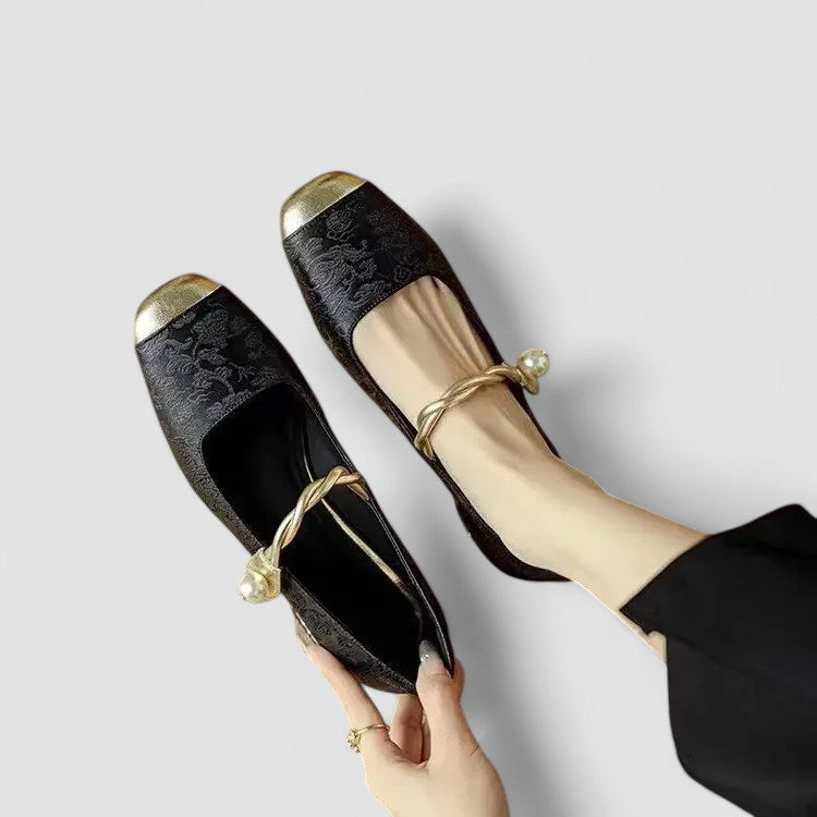 Florence | Womens Strap Detail Low Heel Shoes