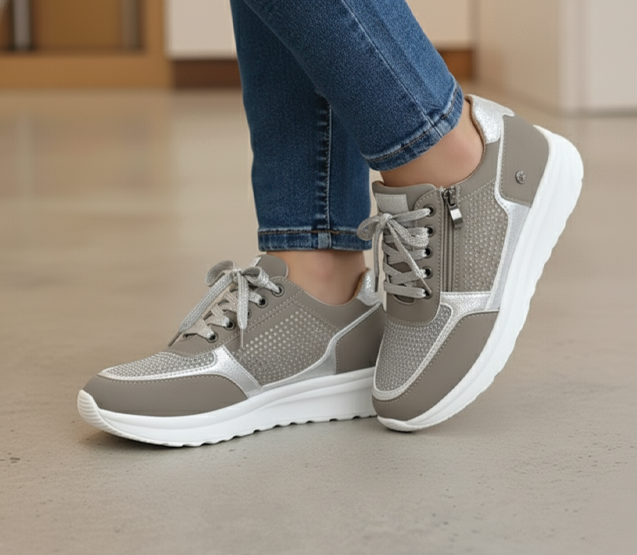 Evelyn | Womens Lace Up Platform Sneakers