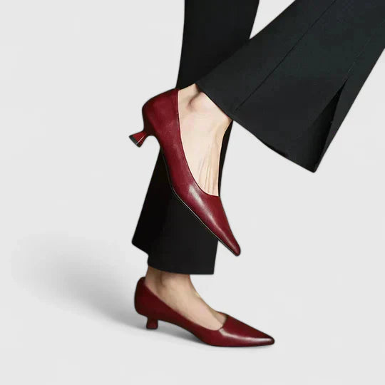 Elizabeth | Women Classic Pointed Toe Low Heel Pumps