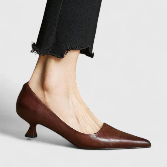 Elizabeth | Women Classic Pointed Toe Low Heel Pumps