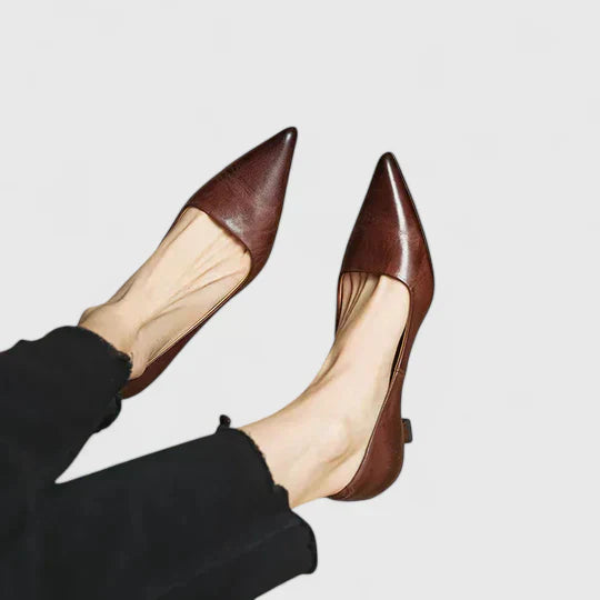 Lily | Womens Pointed Toe Low Heel Pumps Shorts