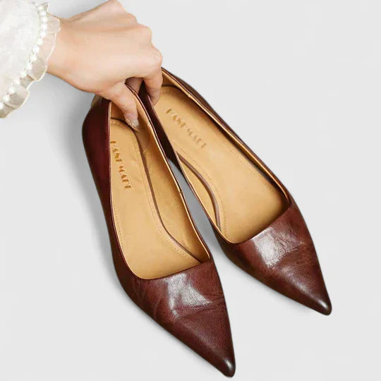 Elizabeth | Women Classic Pointed Toe Low Heel Pumps