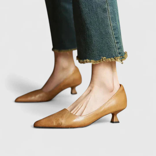 Elizabeth | Women Classic Pointed Toe Low Heel Pumps
