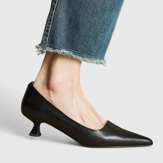 Elizabeth | Women Classic Pointed Toe Low Heel Pumps
