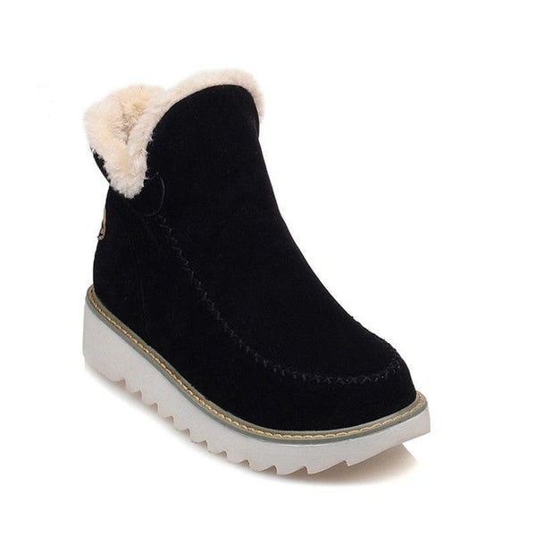 Bella | Women's Slip On Ankle Platform Stitch Detail Boots