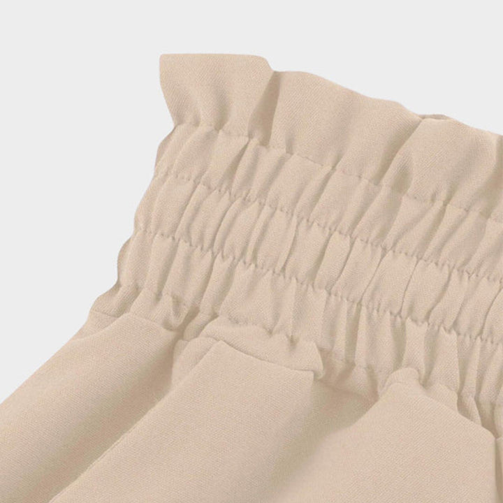 Florence | Linen Wide Leg Trousers High Waist Drawstring Pockets