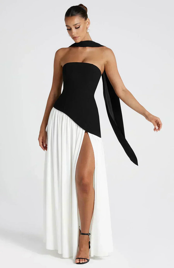Julia | Women Wedding Guest Asymmetric Maxi Dress