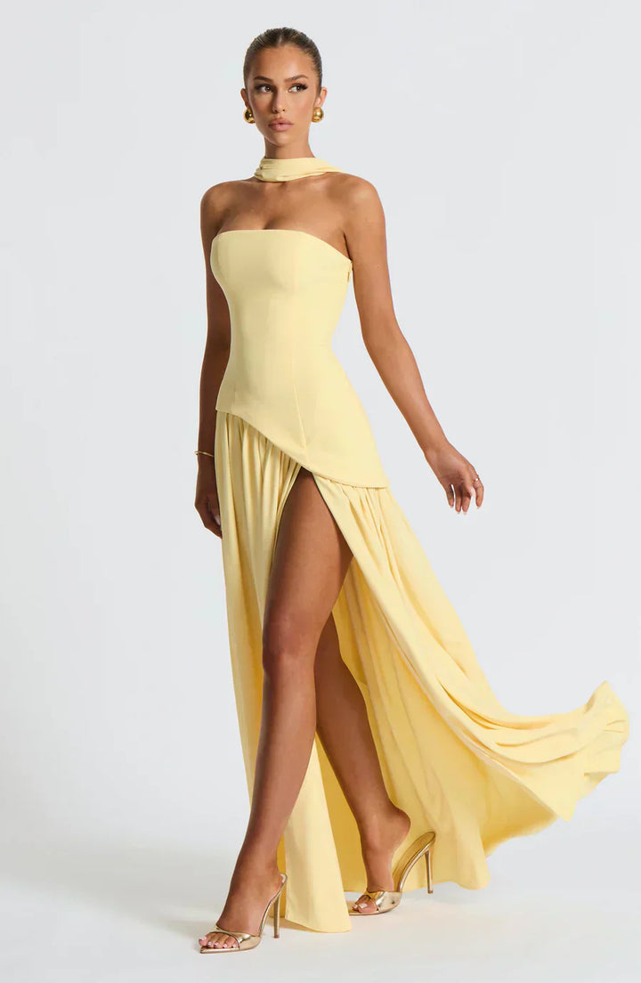 Julia | Women Wedding Guest Asymmetric Maxi Dress