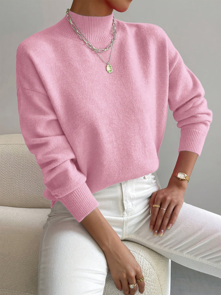 Emily | Women’s Spring Comfortable Mock Neck Sweater