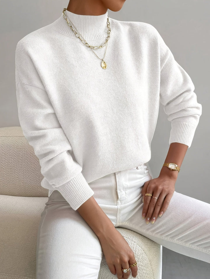 Emily | Women’s Spring Comfortable Mock Neck Sweater